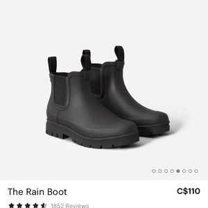 Everlane rain boots in black - size 8 - never worn